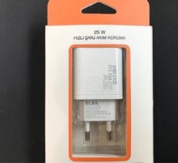 ELBA Type-C BEYAZ 25W Typc-e Ev Şarj Kafa Adaptoru